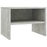 vidaXL Table de chevet Gris béton 40 x 30 x 30 cm Aggloméré
