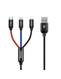 Câble de rechargement rapide USB-C  3 en 1 Iphone et Android