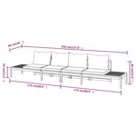 vidaXL Bancs de jardin avec coussins blanc crème 2 Pièces Bois d'acacia