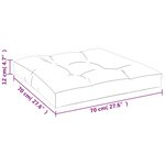 vidaXL Coussins de palette 2 Pièces rayures bleues/blanches tissu