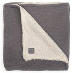 Jollein couverture bliss knit 75x100 cm peluche gris tempête
