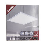 Plafonnier led carré - cons. 12w . (eq. 70w) - 960 lumens - blanc neutre - extra plat