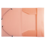 Chemise À Élastiques 3 Rabats Polypropylène Chromaline Pastel - A4 - Corail - X 25 - Exacompta
