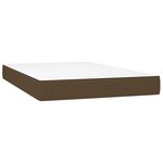 vidaXL Lit à sommier tapissier avec matelas Marron foncé 120x200 cm