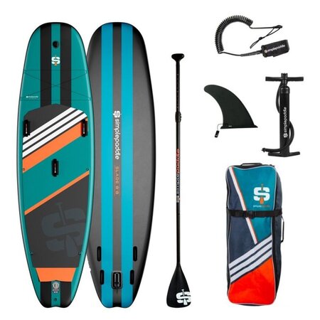 Stand up paddle gonflable slade 8'8 30'' 5'' (264 x 76 x 13 cm) avec pagaie  leash  pompe et sac de transport