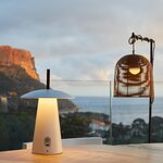 Lampe de table sans fil led fungy blanc aluminium h29cm