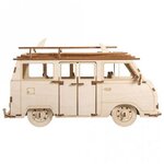 Kit en bois 3D Camping - car  FSC 100  nature  30x13x17cm  77 pces  boîte 1kit