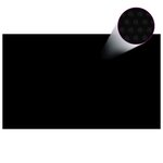 vidaXL Film solaire de piscine flottant PE 1000x600 cm Noir et bleu
