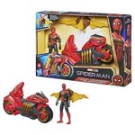 Marvel spider-man - super arachno -moto avec figurine spider-man ailée amovible inspirée du film - des 4 ans