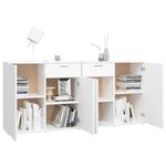 vidaXL Buffet Blanc 160x36x75 cm Aggloméré