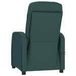 vidaXL Fauteuil électrique de massage Vert foncé Tissu