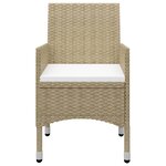 vidaXL Ensemble de salle à manger de jardin 9 Pièces Beige