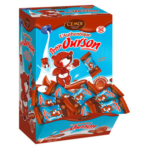 Oursons guimauve et chocolat au lait cemoi - boîte de 80 sachets individuels