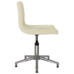vidaXL Chaises pivotantes à manger lot de 2 crème velours