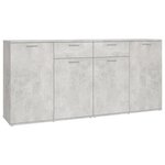 vidaXL Buffet Gris béton 160x36x75 cm Aggloméré