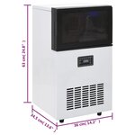 vidaXL Appareil à glaçons Noir 45 kg / 24 h