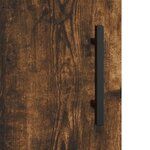 vidaXL Buffet haut Chêne fumé 34 5x34x180 cm Bois d'ingénierie