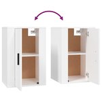 vidaXL Meuble TV mural Blanc 40x34 5x60 cm