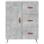 vidaXL Buffet haut Gris béton 69 5x34x180 cm Bois d'ingénierie