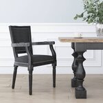 vidaXL Chaise à manger Noir Velours