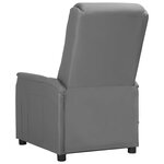 vidaXL Fauteuil de massage Gris Similicuir