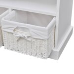 vidaXL banc de stockage Aarau blanc