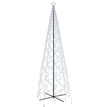 vidaXL Arbre de Noël cône 1400 LED Blanc froid 160x500 cm