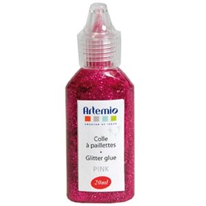 Colle à paillettes fuchsia
