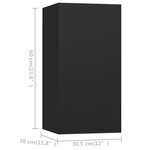 vidaXL Ensemble de meuble TV 6 Pièces Noir Aggloméré