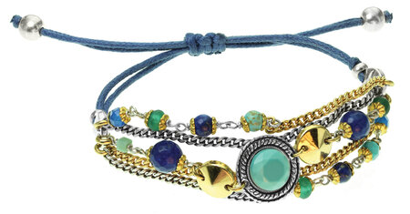 Luce : Bracelet macramé multirangs
