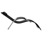 vidaXL Chaise longue Textilène Noir et gris