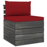 vidaXL Salon palette de jardin 5 Pièces avec coussins Bois de pin massif