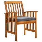 vidaXL Mobilier à dîner de jardin 7 Pièces avec coussins Acacia solide