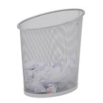 Corbeille à papier Mesh, métal gris - 18 l