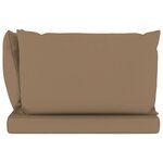 vidaXL Canapé palette de jardin 2 places et coussins taupe Pinède