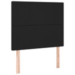 vidaXL Lit à sommier tapissier avec matelas Noir 90x190 cm Similicuir