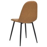 vidaXL Chaises à manger lot de 4 45x53 5x83 cm marron clair similicuir