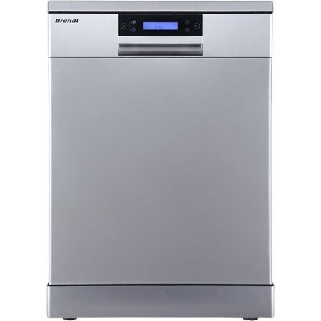 Lave-vaisselle pose libre brandt lvc144ix - 14 couverts - moteur inverter - 44db - inox