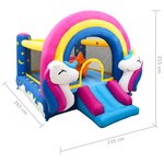 Happy Hop Château gonflable avec toboggan 335x265x215 cm PVC