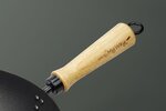 Wok avec revêtement antiadhésif - 26 cm - En acier carbone - Compatible toutes plaques de cuisson