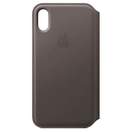 iPhone X Leather Folio - Taupe