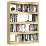 vidaXL Bibliothèque/Séparateur de pièce 100x30x135 5 cm Pin massif