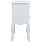 vidaXL Table de chevet Blanc et gris 43x32x65 cm MDF