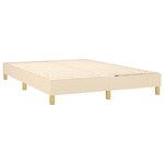 vidaXL Sommier à ressorts de lit Crème 140x190 cm Tissu