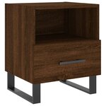 vidaXL Table de chevet chêne marron 40x35x47 5 cm bois d’ingénierie