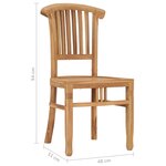 vidaXL Ensemble de salle à manger de jardin 5 Pièces Bois de teck solide
