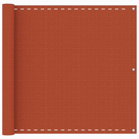 vidaXL Écran de balcon Orange 90x400 cm PEHD