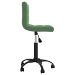 vidaXL Chaises pivotantes à manger lot de 4 vert foncé velours