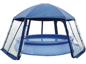 Abri de piscine/spa en polyester 3 portes 5 x 3.9 x 2.5 m