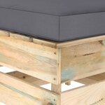 vidaXL Salon de jardin 6 Pièces avec coussins Bois imprégné de vert